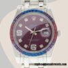 replica automatic Rolex Pearlmaster Ladies Rolex Calibre 2813 86349SAFUBL-42749 Red Grape Dial Silver-tone