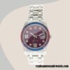 replica automatic Rolex Pearlmaster Ladies Rolex Calibre 2813 86349SAFUBL-42749 Red Grape Dial Silver-tone - Image 2