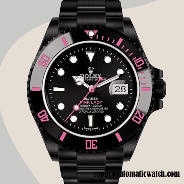 replica automatic Rolex Submariner Rolex Calibre 2836/2813 Men's PINKLADY Automatic Silver-tone