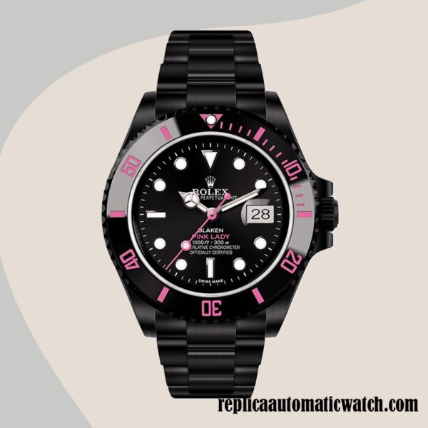 replica automatic Rolex Submariner Rolex Calibre 2836/2813 Men's PINKLADY Automatic Silver-tone - Image 2