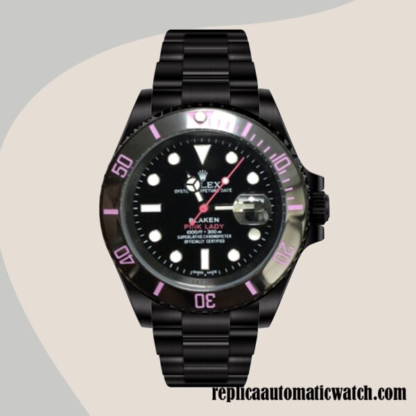 replica automatic Rolex Submariner Rolex Calibre 2836/2813 Men's PINKLADY Automatic Silver-tone - Image 5