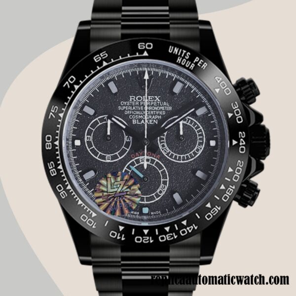 replica automatic Rolex Daytona Rolex Calibre 7750 Men's 116500 Hands and Markers Black-tone