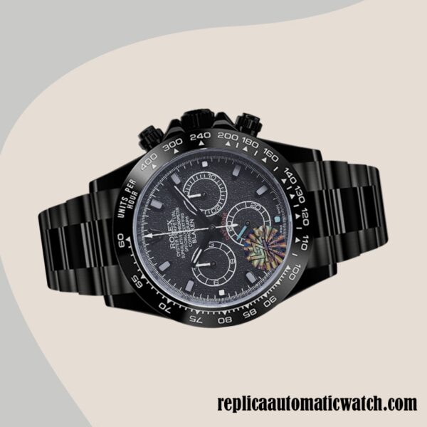 replica automatic Rolex Daytona Rolex Calibre 7750 Men's 116500 Hands and Markers Black-tone - Image 3