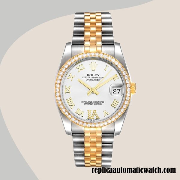 replica automatic Rolex Datejust 116243 Rolex Calibre 2836/2813 Men's White Dial - Image 2