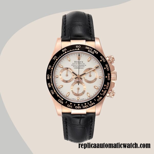 replica automatic Rolex Daytona 116515 Men's Rolex Calibre 7750 Black-tone White Dial - Image 2