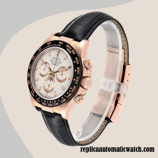 replica automatic Rolex Daytona 116515 Men's Rolex Calibre 7750 Black-tone White Dial - Image 3