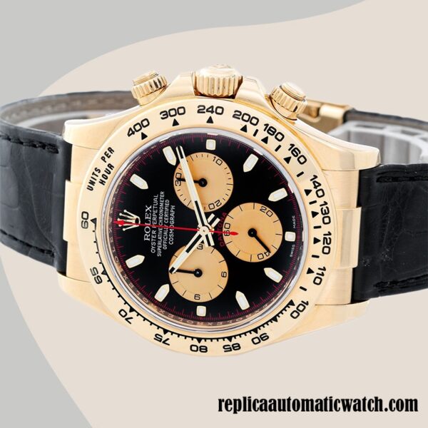 replica automatic Rolex Daytona Rolex Calibre 7750/Mingzhu Engine Men's 116518 Black Dial - Image 3