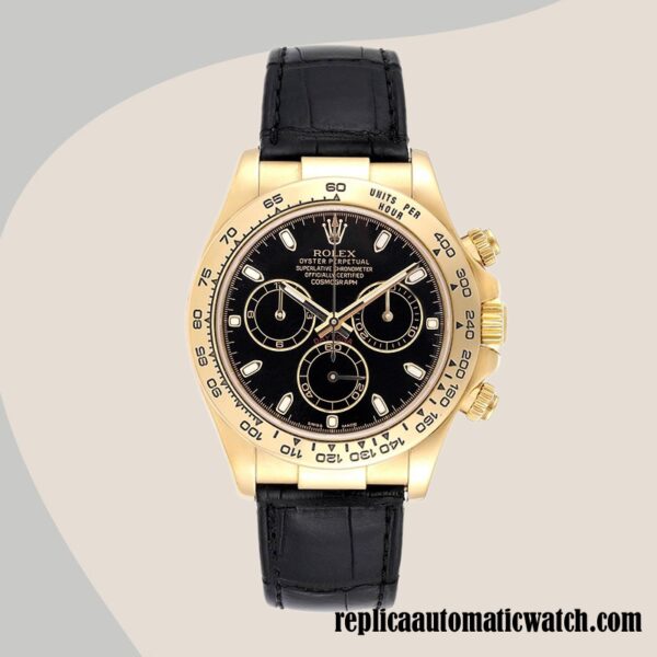 replica automatic Rolex Daytona Rolex Calibre 7750 Men's 116518 Black Dial - Image 2