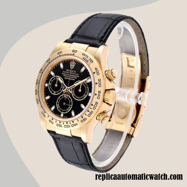 replica automatic Rolex Daytona Rolex Calibre 7750 Men's 116518 Black Dial - Image 3