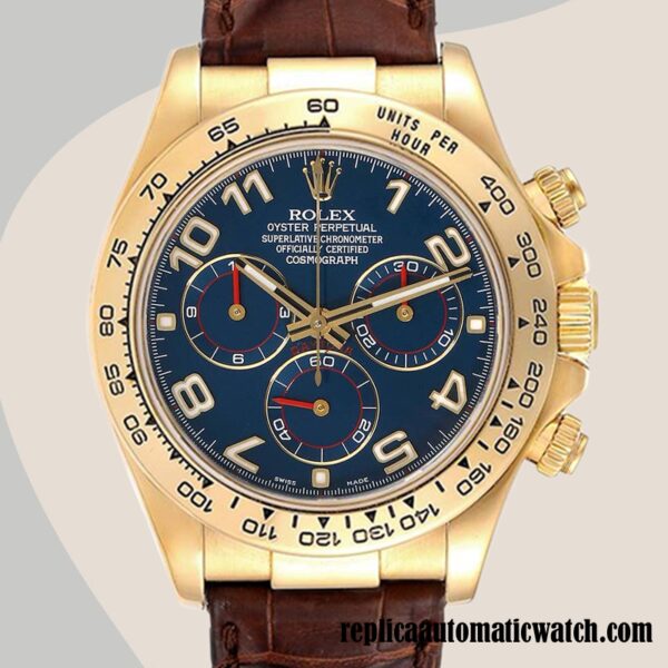 replica automatic Rolex Daytona Men's Rolex Calibre 7750 116518 Blue Dial Hands