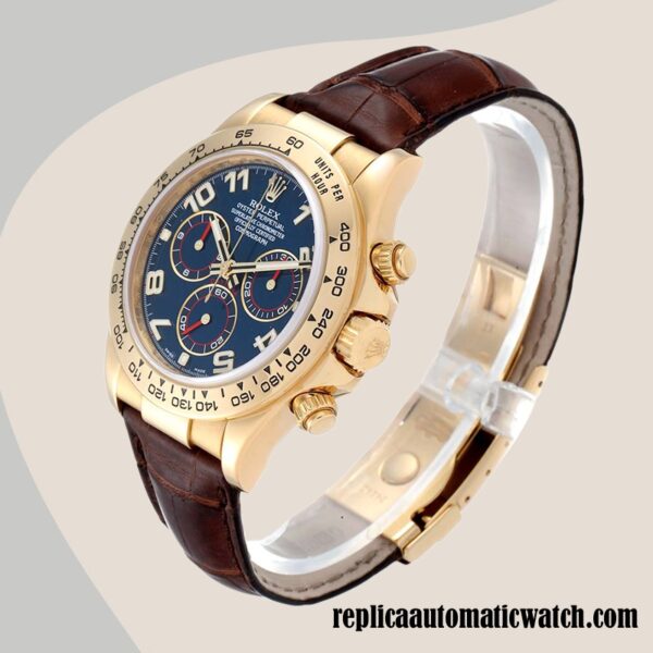 replica automatic Rolex Daytona Men's Rolex Calibre 7750 116518 Blue Dial Hands - Image 3