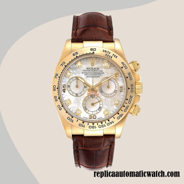 replica automatic Rolex Daytona Rolex Calibre 7750 116518 Men's Hands Mother of Pearl Dial - Image 2