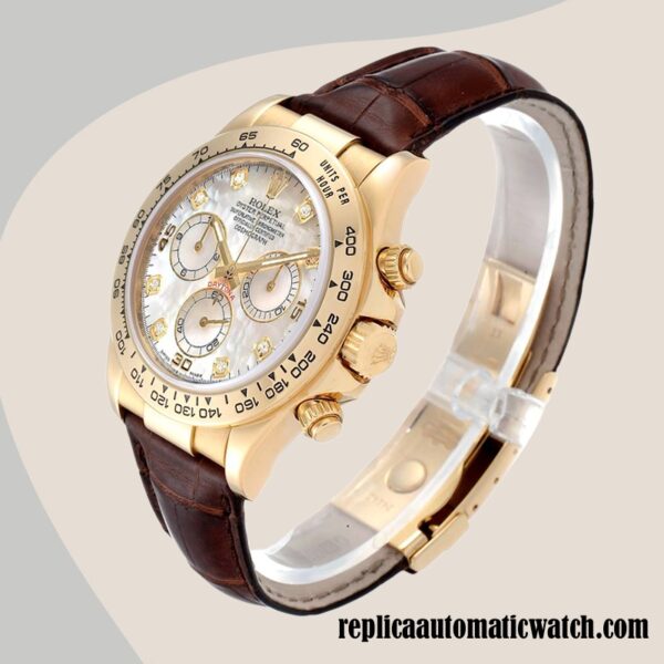 replica automatic Rolex Daytona Rolex Calibre 7750 116518 Men's Hands Mother of Pearl Dial - Image 3
