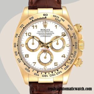 replica automatic Rolex Daytona 116518 Rolex Calibre 7750 Men's White Dial