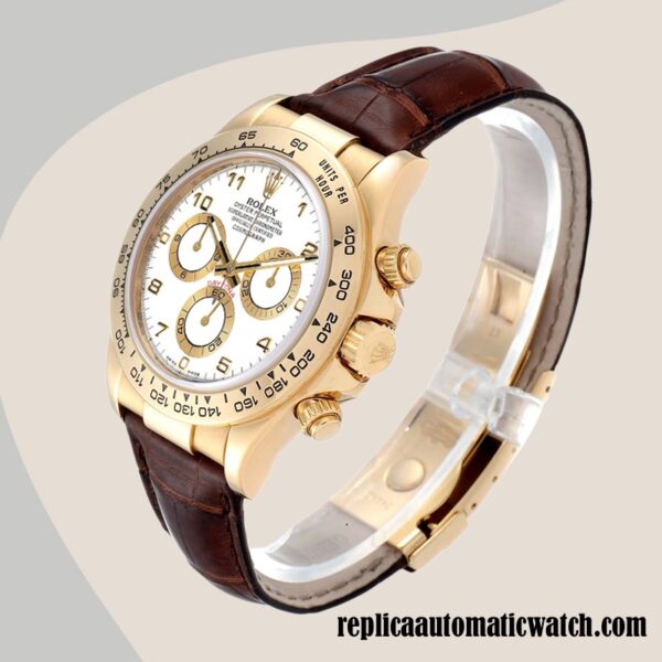 replica automatic Rolex Daytona 116518 Rolex Calibre 7750 Men's White Dial - Image 3