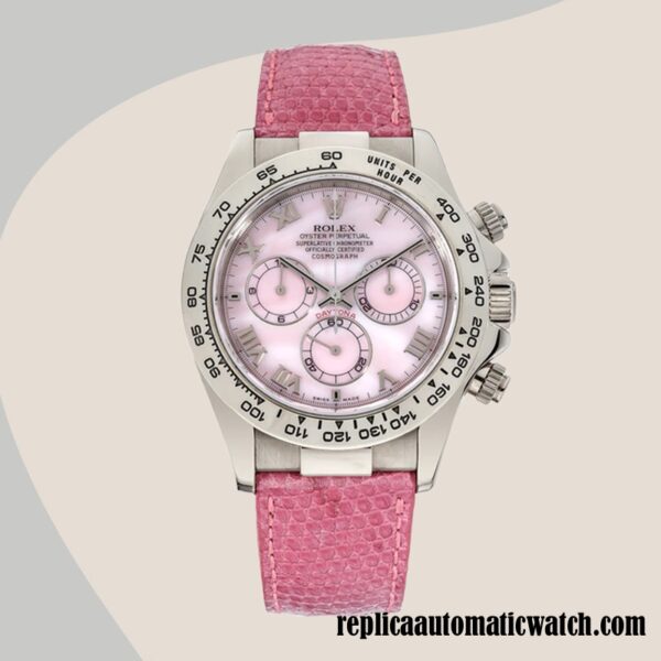 replica automatic Rolex Daytona Men's 116519 Mingzhu Engine Pink Dial 15mm - Image 2