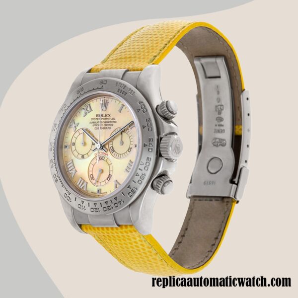 replica automatic Rolex Daytona 116519 Men's Mingzhu Engine 15mm Yellow-tone - Image 3