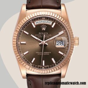 replica automatic Rolex Day-Date Rolex Calibre 2836/2813 Men's 118135 Brown-tone