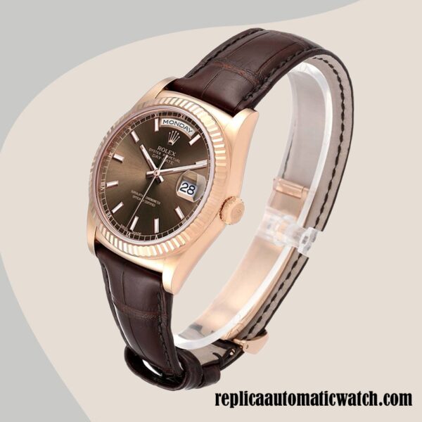 replica automatic Rolex Day-Date Rolex Calibre 2836/2813 Men's 118135 Brown-tone - Image 3