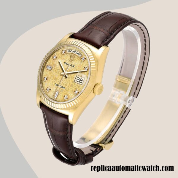 replica automatic Rolex Day-Date Rolex Calibre 2836/2813 Men's m118138-0087 Champagne Jubilee Dial - Image 3