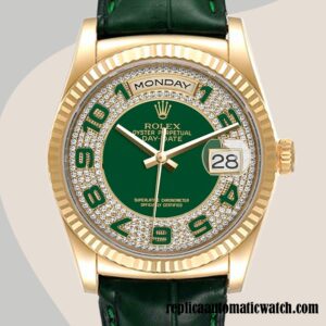 replica automatic Rolex Day-Date 118138 Men's Rolex Calibre 2836/2813 Green Dial Automatic
