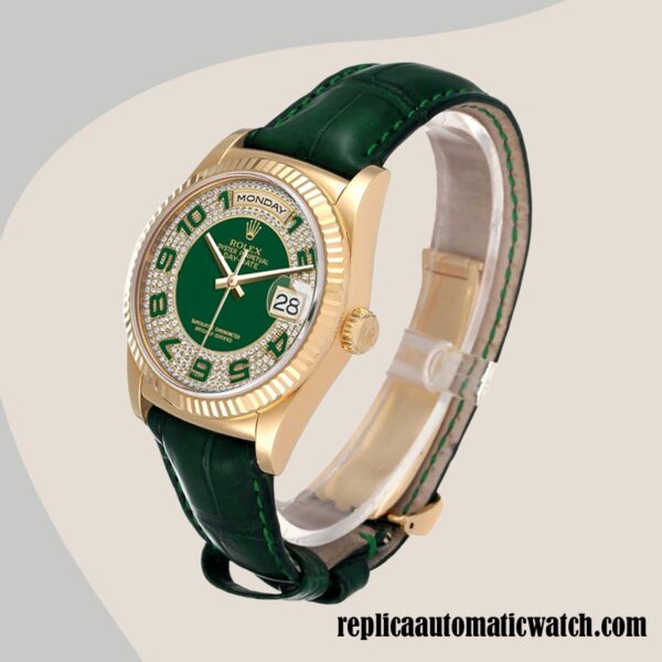 replica automatic Rolex Day-Date 118138 Men's Rolex Calibre 2836/2813 Green Dial Automatic - Image 3
