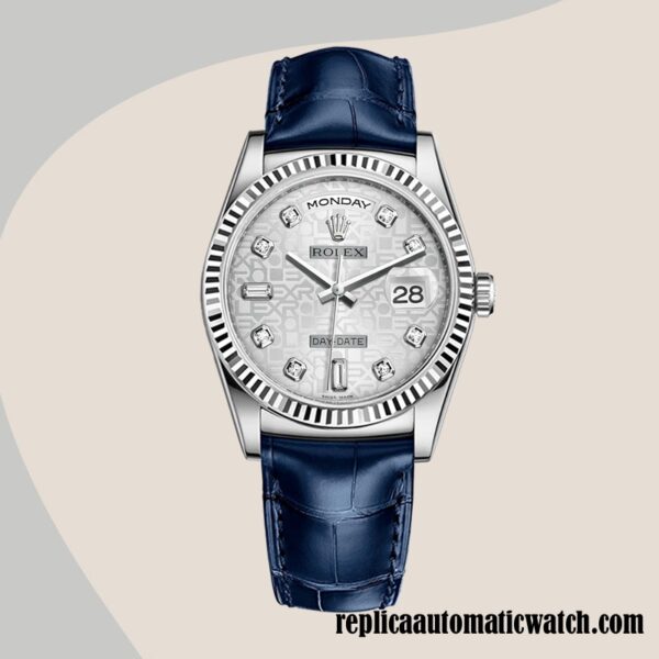 replica automatic Rolex Day-Date m118139-0092 Men's Rolex Calibre 2836/2813 Silver Jubilee Dial - Image 2
