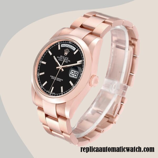replica automatic Rolex Day-Date 118205 Men's Rolex Calibre 2836/2813 Rose Gold-tone - Image 3