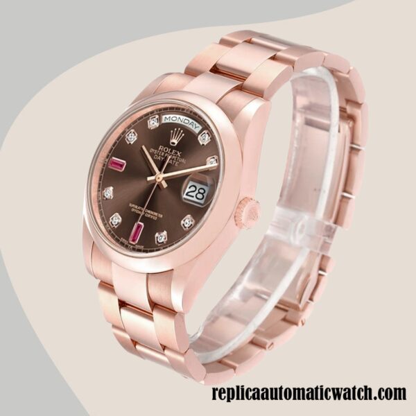 replica automatic Rolex Day-Date Men's Rolex Calibre 2836/2813 118205  Rose Gold-tone - Image 3