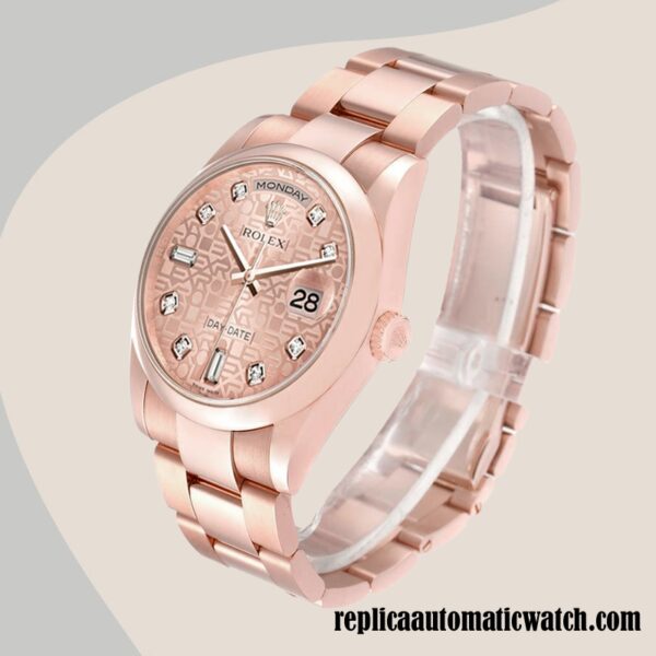 replica automatic Rolex Day-Date m118205f-0062 Rolex Calibre 2836/2813 Men's Rose Gold-tone - Image 3