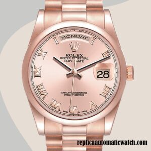 replica automatic Rolex Day-Date Men's Rolex Calibre 2836/2813 118205 Rose Gold-tone