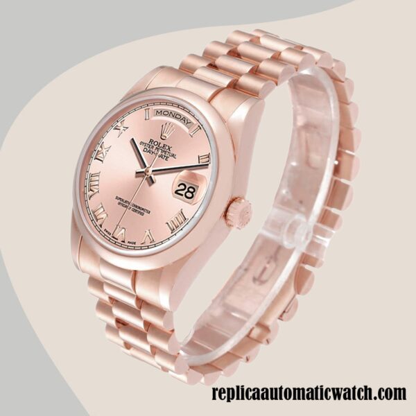 replica automatic Rolex Day-Date Men's Rolex Calibre 2836/2813 118205 Rose Gold-tone - Image 3