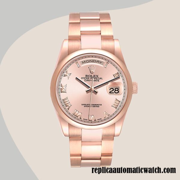 replica automatic Rolex Day-Date Men's Rolex Calibre 2836/2813 118205 Rose Gold-tone - Image 5