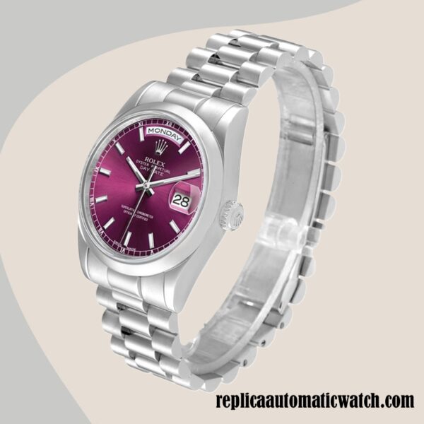 replica automatic Rolex Day-Date Rolex Calibre 2836/2813 Men's 118206 Cherry Dial - Image 3