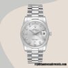replica automatic Rolex Day-Date Rolex Calibre 2836/2813 118206 Men's Silver Dial - Image 2