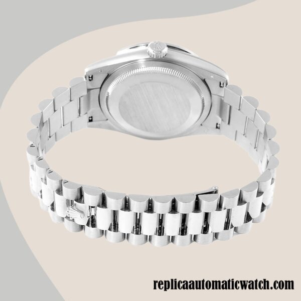 replica automatic Rolex Day-Date 118206 Men's Rolex Calibre 2836/2813  Silver-tone - Image 4
