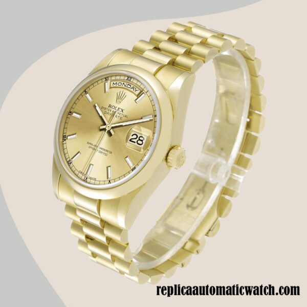 replica automatic Rolex Day-Date Rolex Calibre 2836/2813 118208-0062 Men's Automatic Gold-tone - Image 3