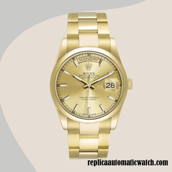 replica automatic Rolex Day-Date Rolex Calibre 2836/2813 118208-0062 Men's Automatic Gold-tone - Image 5