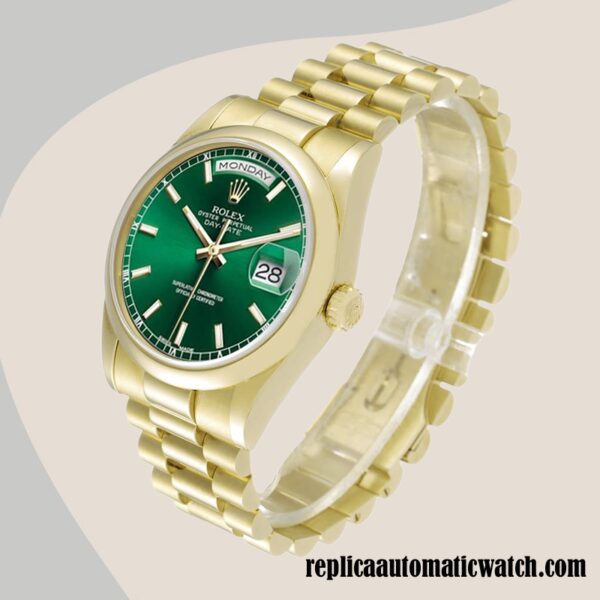 replica automatic Rolex Day-Date Rolex Calibre 2836/2813 Men's m118208-0349 Hands and Markers - Image 3