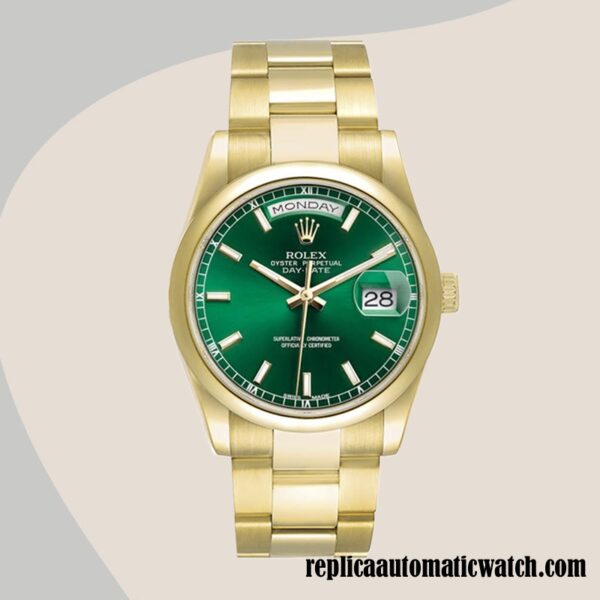 replica automatic Rolex Day-Date Rolex Calibre 2836/2813 Men's m118208-0349 Hands and Markers - Image 5