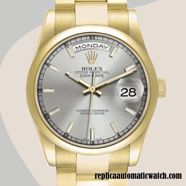 replica automatic Rolex Day-Date Rolex Calibre 2836/2813 118208 Men's Automatic Gold-tone