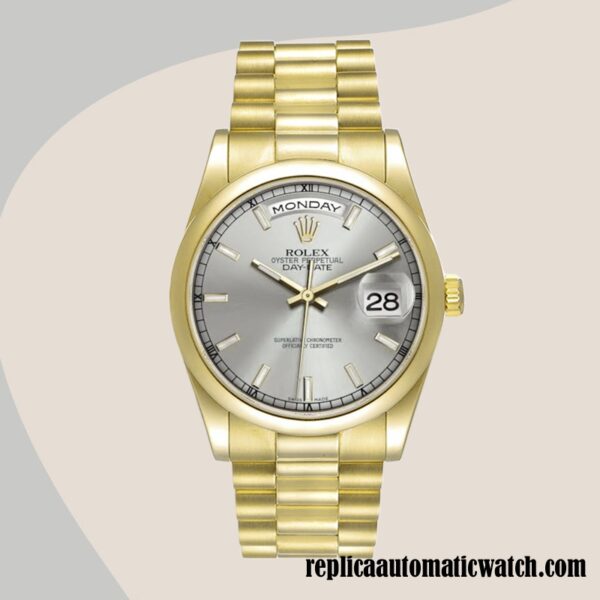 replica automatic Rolex Day-Date Rolex Calibre 2836/2813 118208 Men's Automatic Gold-tone - Image 5