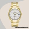 replica automatic Rolex Day-Date Rolex Calibre 2836/2813 118208 Men's White Dial Hands and Markers - Image 2