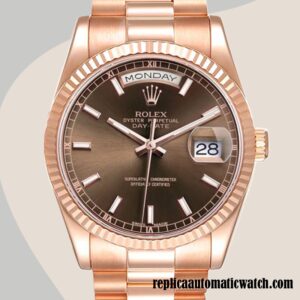 replica automatic Rolex Day-Date Men's 118235 Rolex Calibre 2836/2813 12mm Rose Gold-tone