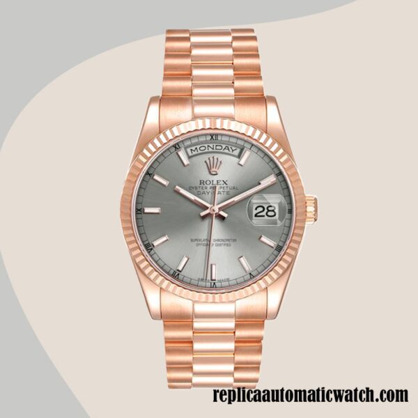 replica automatic Rolex Day-Date Men's Rolex Calibre 2836/2813 118235 Grey Dial - Image 2