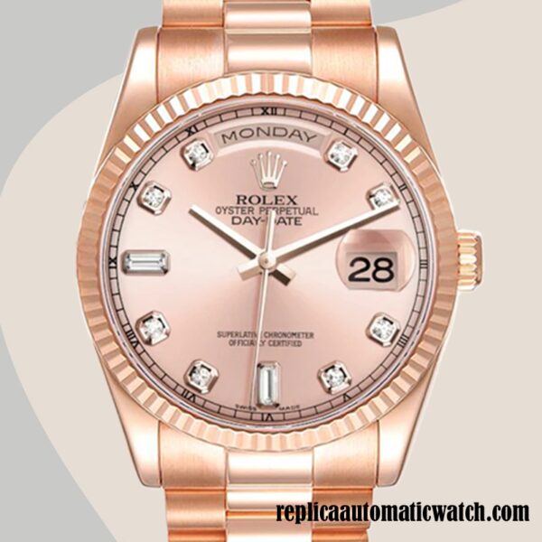 replica automatic Rolex Day-Date Men's Rolex Calibre 2836/2813 118235 Rose Gold Dial