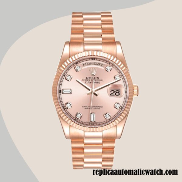 replica automatic Rolex Day-Date Men's Rolex Calibre 2836/2813 118235 Rose Gold Dial - Image 2