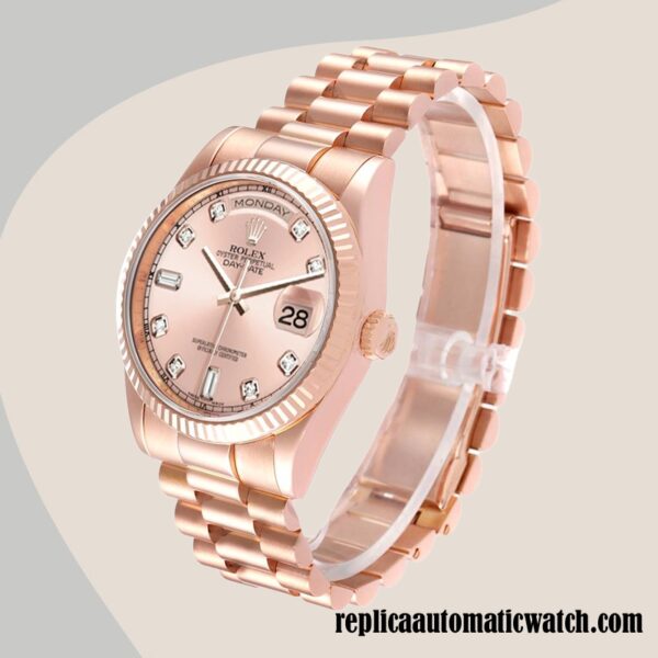 replica automatic Rolex Day-Date Men's Rolex Calibre 2836/2813 118235 Rose Gold Dial - Image 3