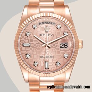 replica automatic Rolex Day-Date Rolex Calibre 2836/2813 118235-0006 Men's Rose Gold Jubilee Dial