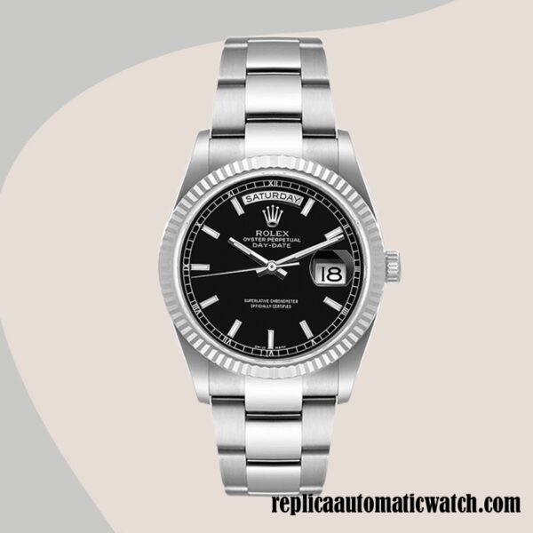 replica automatic Rolex Day-Date Men's 118239 Rolex Calibre 2836/2813 Silver-tone - Image 2